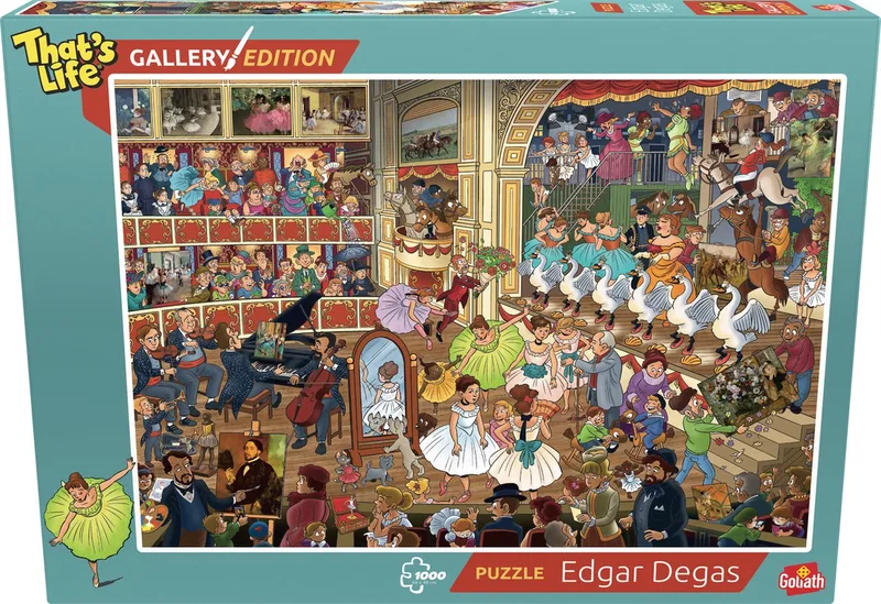 That's Life Gallery Edition: - 1000 Puzzelstukjes - Legpuzzel (68x48cm) von Goliath, Ausgabe Edgar Degas – Schachtel