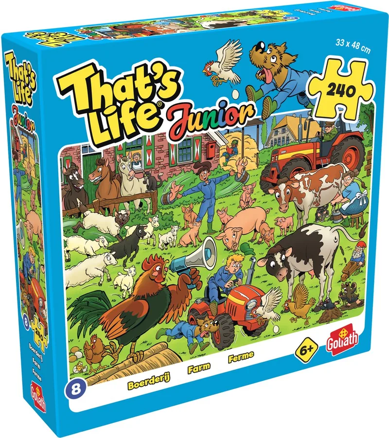 That's Life Junior | Nummer 8 | Boerderij Puzzel | 240 stukjes | Vanaf 6 jaar von Goliath, Ausgabe Mehrfarbig – Schachtel
