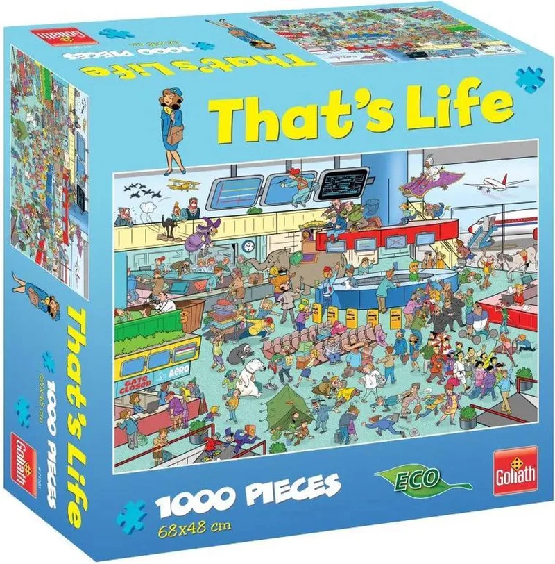 That's Life - luchthaven - 71420- puzzel 1000 stukjes de Goliath, édition Multicolore – boîte
