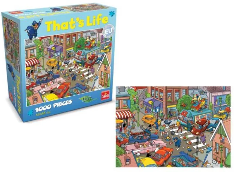 That's Life Puzzel - Traffic Jam, 1000 stukjes van Goliath, editie Wit – doos
