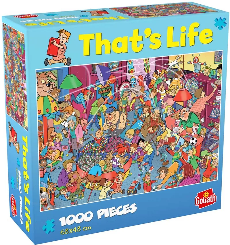 That's Life - Speelgoedwinkel - Toy shop Legpuzzel - 1000 stukjes - 68x48cm de Goliath, édition Multicolore – boîte