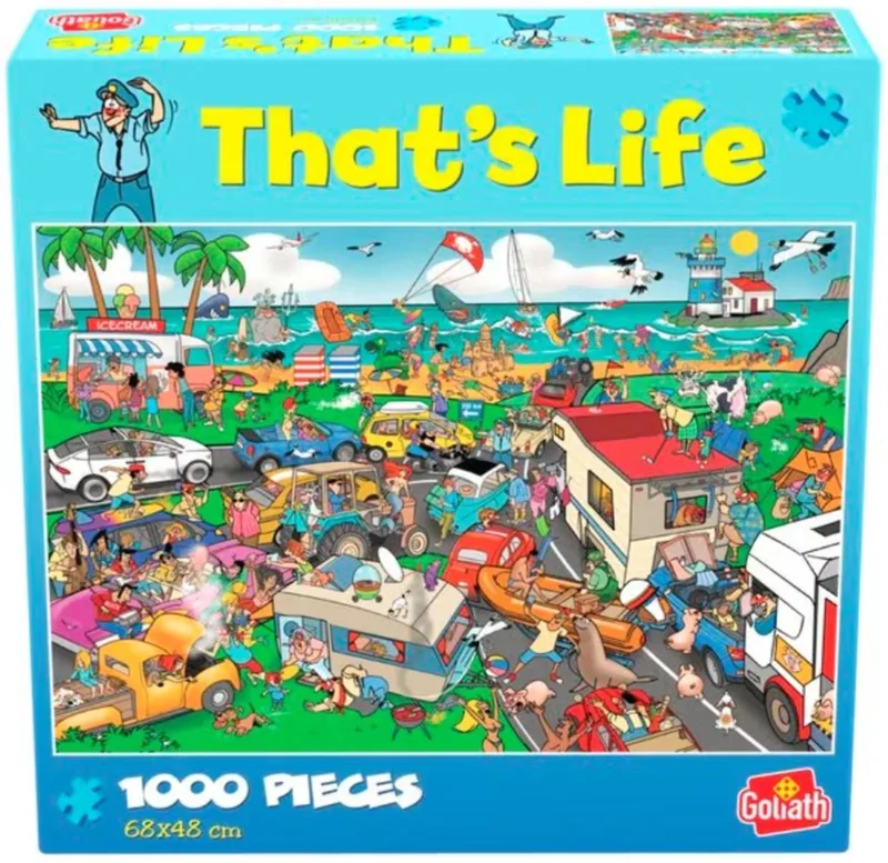 That's Life Traffic Jam Beach Puzzel 1000 stukjes from Goliath – box