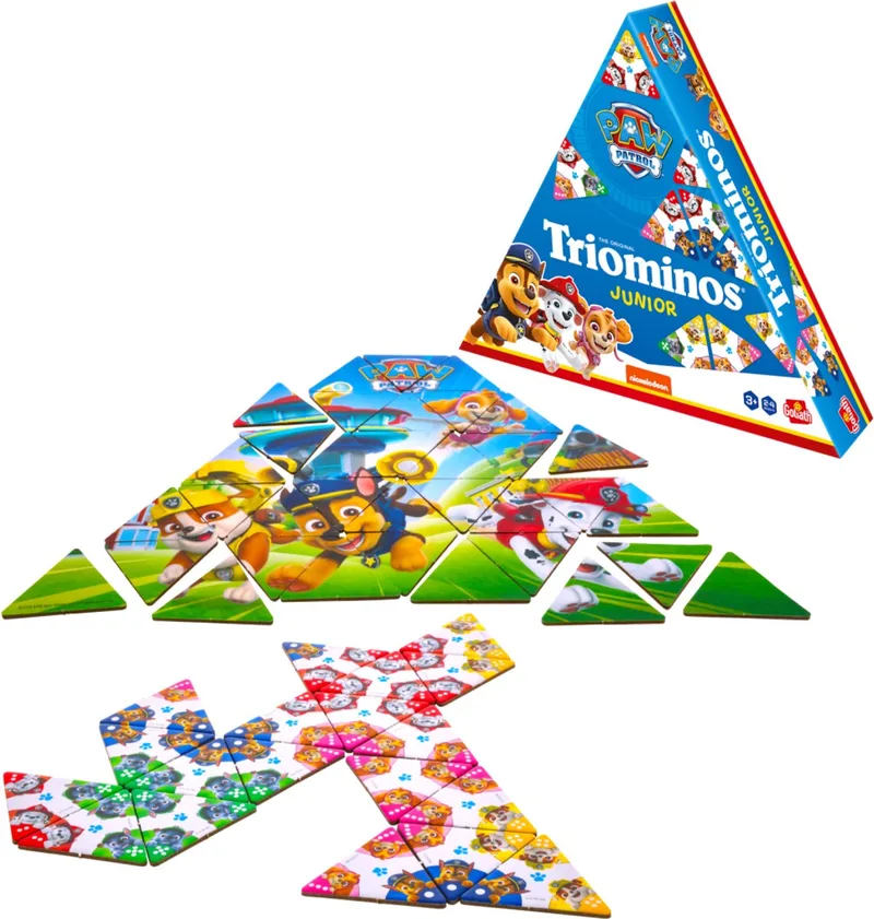 Triominos Junior Paw Patrol - Bordspel - Kinderspel - Speel Triominos met jouw favoriete Paw Patrol personage. von Goliath – Schachtel