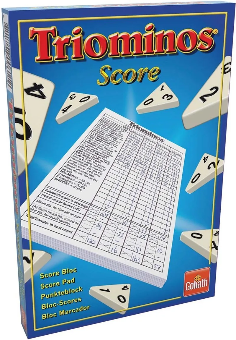 Triominos - The Original Scoreblok van Goliath, editie Blauw – doos