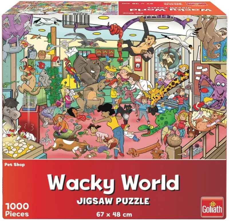Wacky World Puzzel Dierenwinkel 1000 Stukjes van Goliath, editie 6138557 – doos