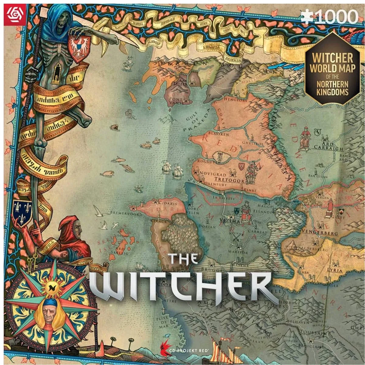 The Witcher 3 Puslespillet Fra De Nordlige Kongeriger 1000 Stykker fra Good Loot, Northern Kingdom-udgave – æske