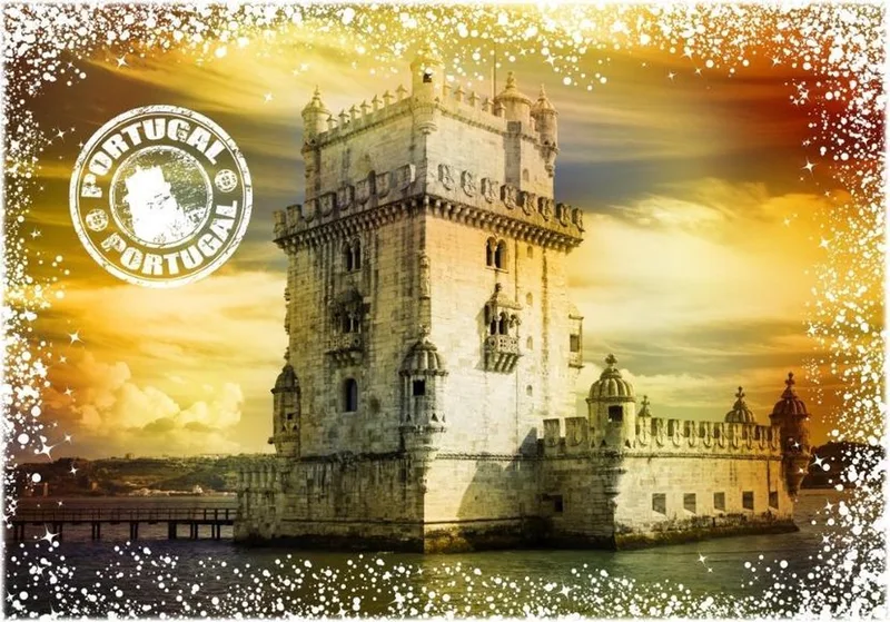 Legpuzzel - 1000 stukjes - Wereldreis, Portugal from Grafika, Beige edition – box