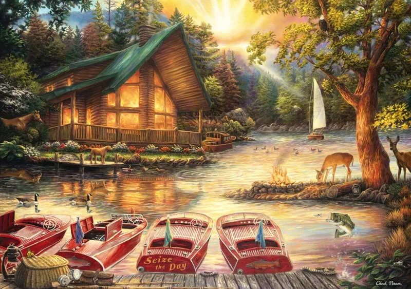 legpuzzel 1500 pcs - Chuck Pinson - Seize the day de Grafika, édition Multicolore – boîte