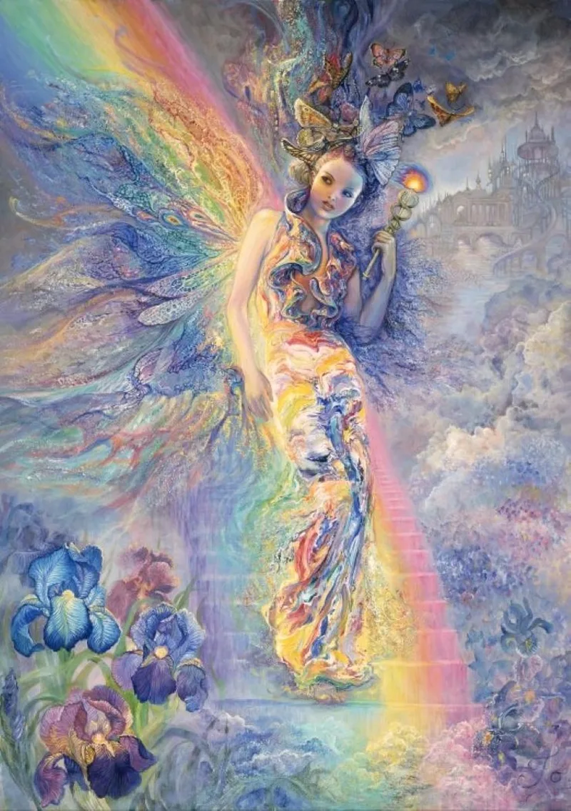 Legpuzzel - 1500 stukjes - Iris, Keeper of the Rainbow, Josephine Wall from Grafika, Multicolour edition – box