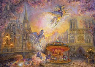 Legpuzzel - 1500 stukjes -Magical Merry Go Round, Josephine Wall från Grafika, utgåva Flerfärgad – kartong 1 av 2