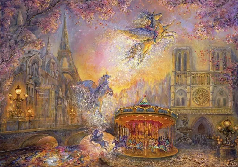 Legpuzzel - 1500 stukjes -Magical Merry Go Round, Josephine Wall från Grafika, utgåva Flerfärgad – kartong 1 av 2
