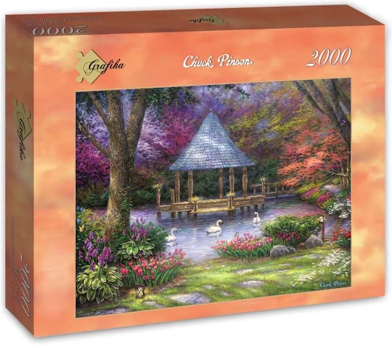 Legpuzzel 2000 pcs Chuck Pinson - Swan Pond from Grafika – box