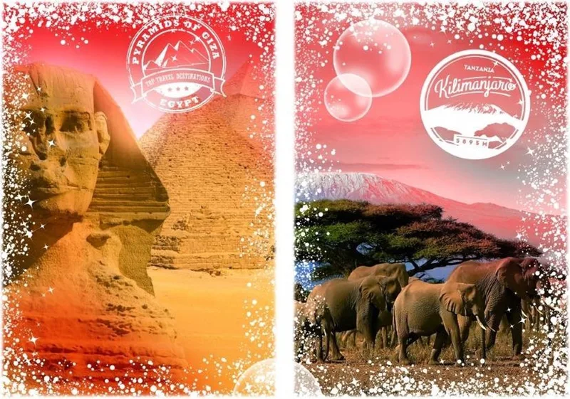 Legpuzzel - 2000 stukjes - Wereldreis, Egypte en Kenia from Grafika, Multicolour edition – box