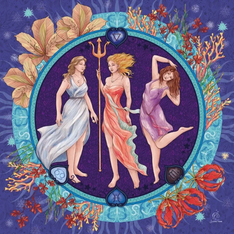 puzzel astrologie watertekens - 1000 stukjes fantasie. fra Grafika, Flerfarvet-udgave – æske