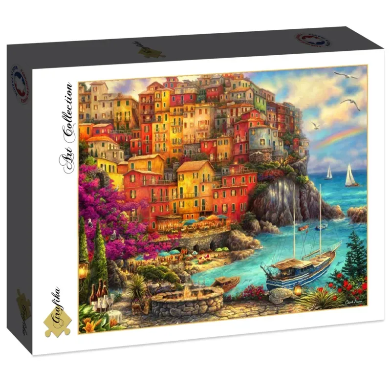 puzzel Chuck Pinson - legpuzzel Cinque Terre - 2000 stukjes. from Grafika, Multicolour edition – box 2 of 2