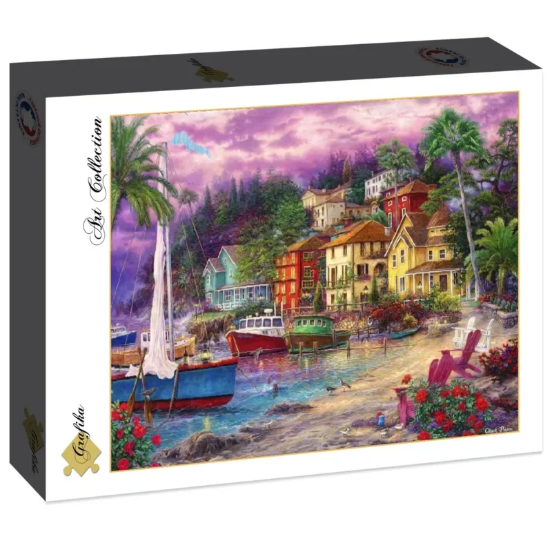 puzzel Chuck Pinson - legpuzzel On Golden Shores - 2000 stukjes. de Grafika, édition Multicolore – boîte 2 sur 2