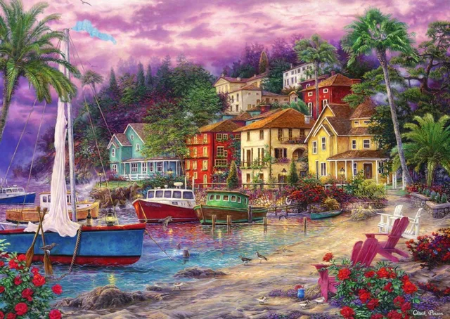 puzzel Chuck Pinson - On Golden Shores - 1000 stukjes legpuzzel.