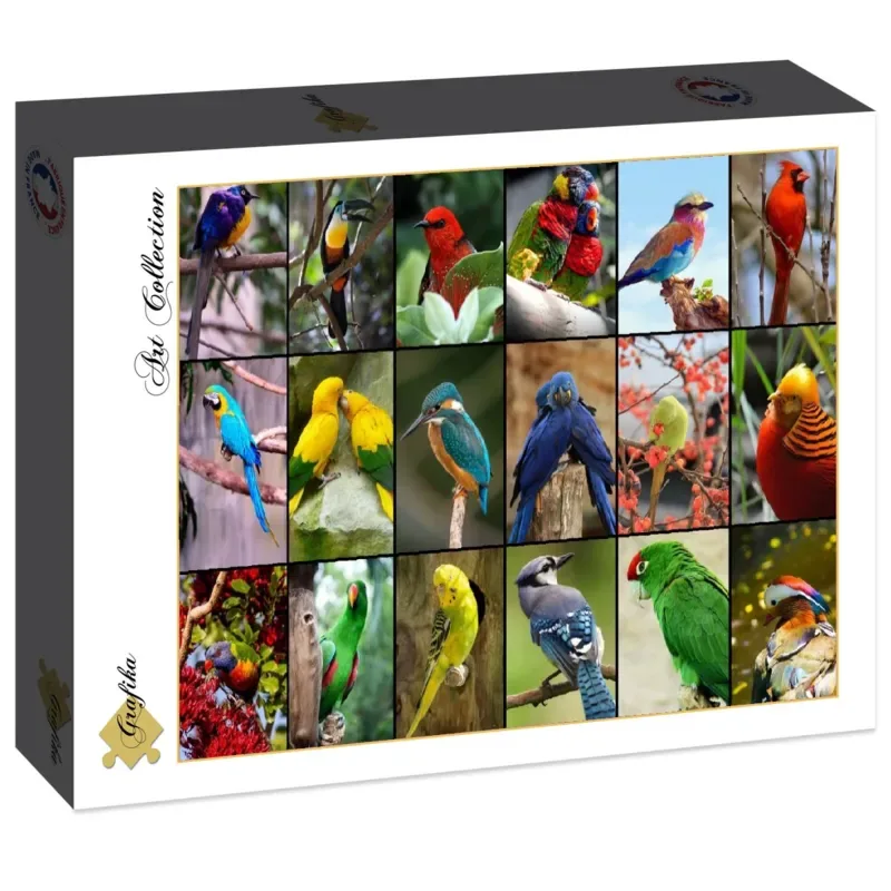 Puzzel Collage - Mooiste vogels ter wereld - 1500 stukjes - 12+ jaar von Grafika, Ausgabe Mehrfarbig – Schachtel 2 von 2