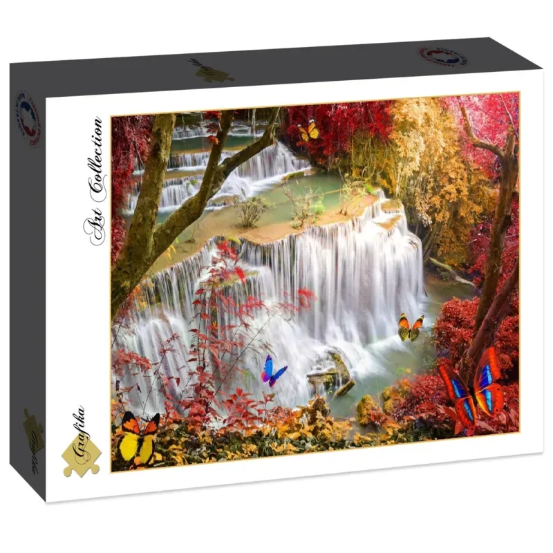 puzzel Deep Forest Waterfall - legpuzzel 2000 stukjes landschap. from Grafika, Multicolour edition – box 2 of 2