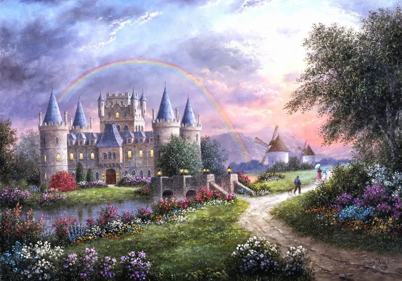 puzzel Dennis Lewan - Inverary Castle - 1000 stukjes. van Grafika, editie Meerkleurig – doos
