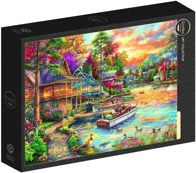 puzzel Freedom at the Lake - 1000 stukjes legpuzzel. van Grafika, editie Meerkleurig – doos