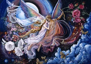 puzzel Josephine Wall - fantasie legpuzzel Eros and Psyche - 1500 stukjes. fra Grafika, Flerfarvet-udgave – æske 1 af 2