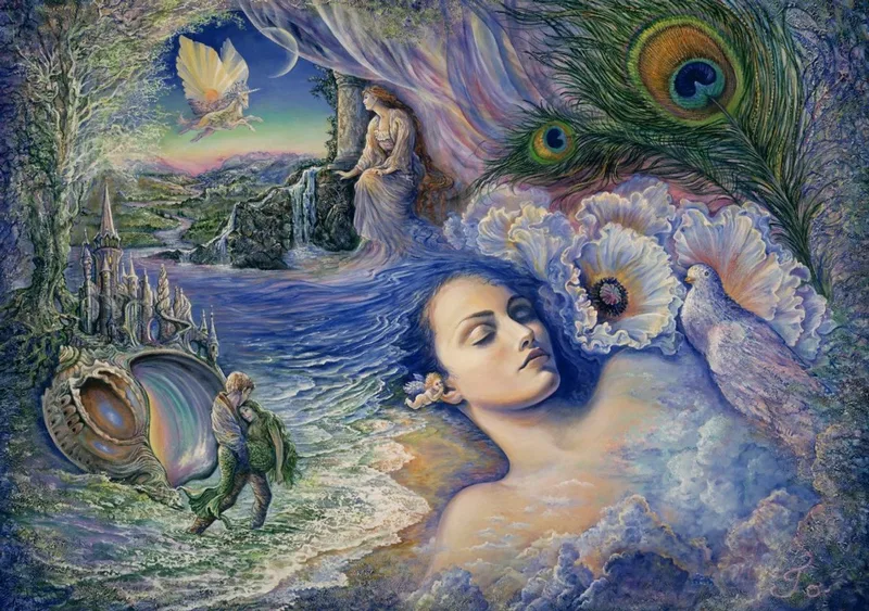 puzzel Josephine Wall - Whispered Dreams - 1500 stukjes fantasie. de Grafika, édition Rouge – boîte 1 sur 2