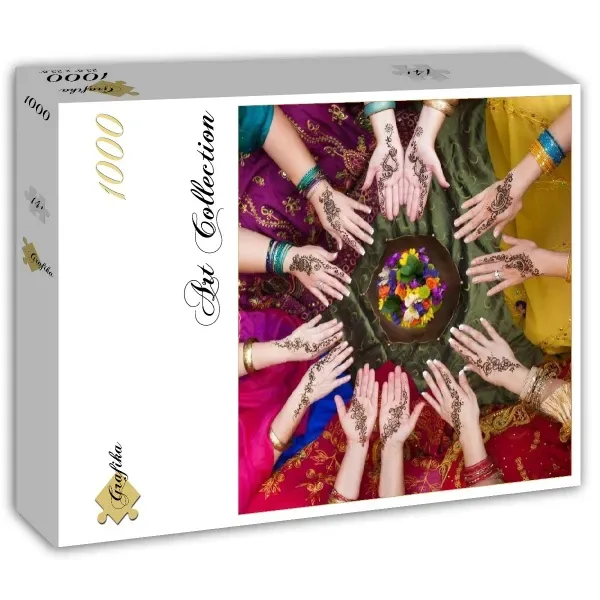 puzzel kunst Inderinnen - 1000 stukjes legpuzzel. from Grafika, Multicolour edition – box 2 of 2