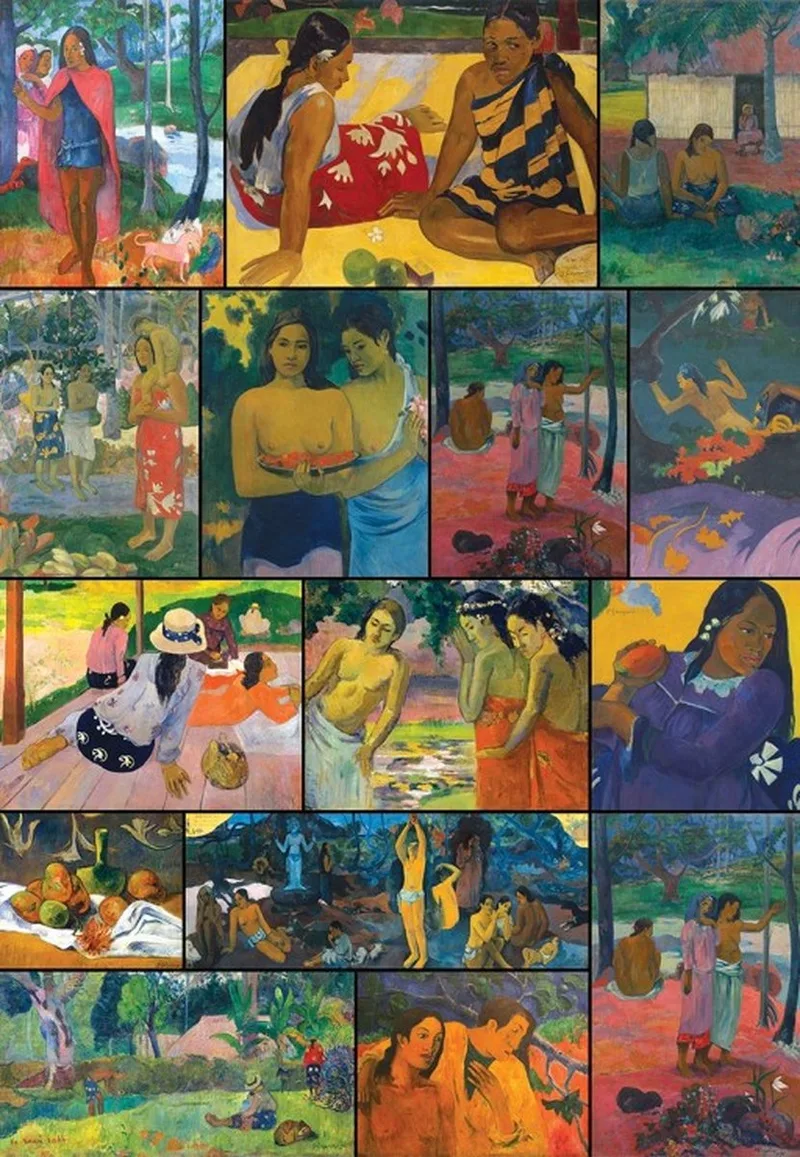 puzzel kunst Paul Gauguin collage 1000 stukjes legpuzzel. from Grafika, Multicolour edition – box