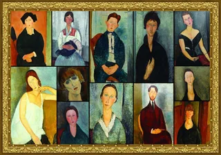 puzzel La peinture de Modigliani - 2000 stukjes kunst. von Grafika, Ausgabe Mehrfarbig – Schachtel 1 von 2