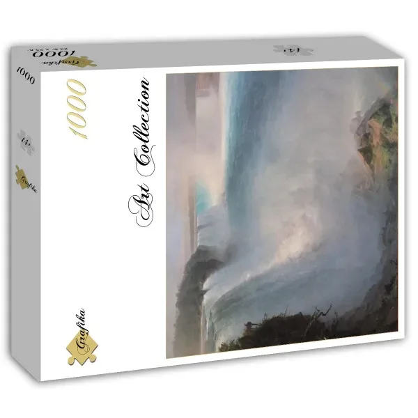 puzzel landschap Frederic Edwin Church Les Chutes du Niagara 1000 stukjes. de Grafika, édition Rouge – boîte 2 sur 2