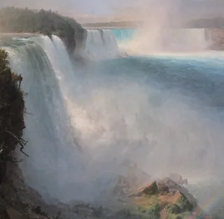 puzzel landschap Frederic Edwin Church Les Chutes du Niagara 1000 stukjes. de Grafika, édition Rouge – boîte 1 sur 2