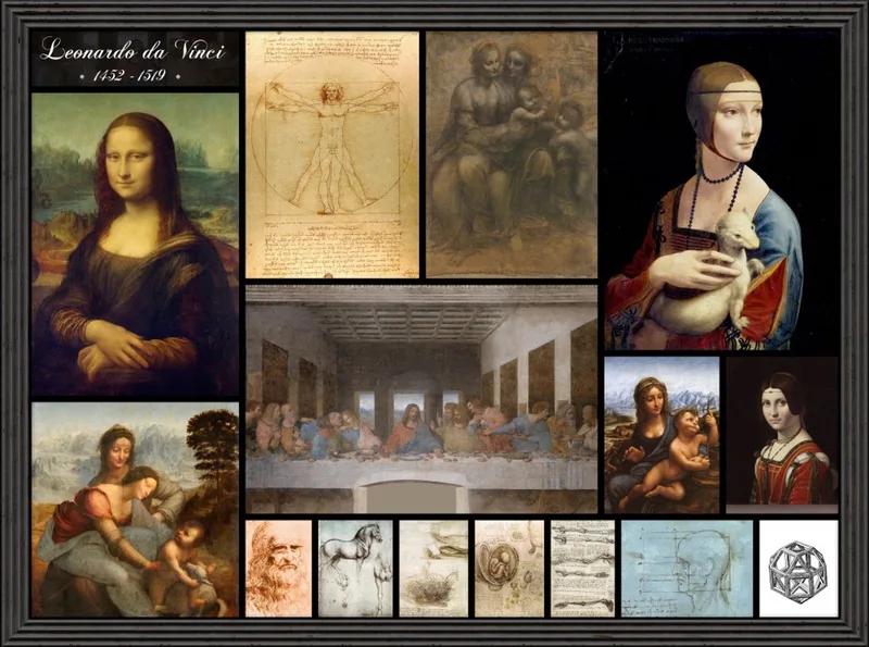 puzzel Leonardo da Vinci collage - kunst legpuzzel 2000 stukjes. de Grafika, édition Multicolore – boîte