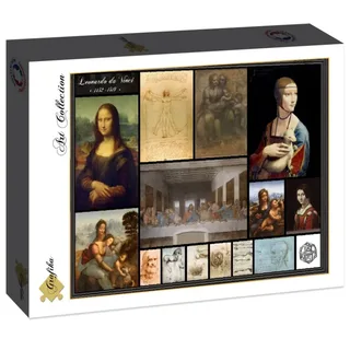 puzzel Leonardo da Vinci collage - kunst legpuzzel 2000 stukjes. from Grafika, Multicolour edition – box 2 of 2