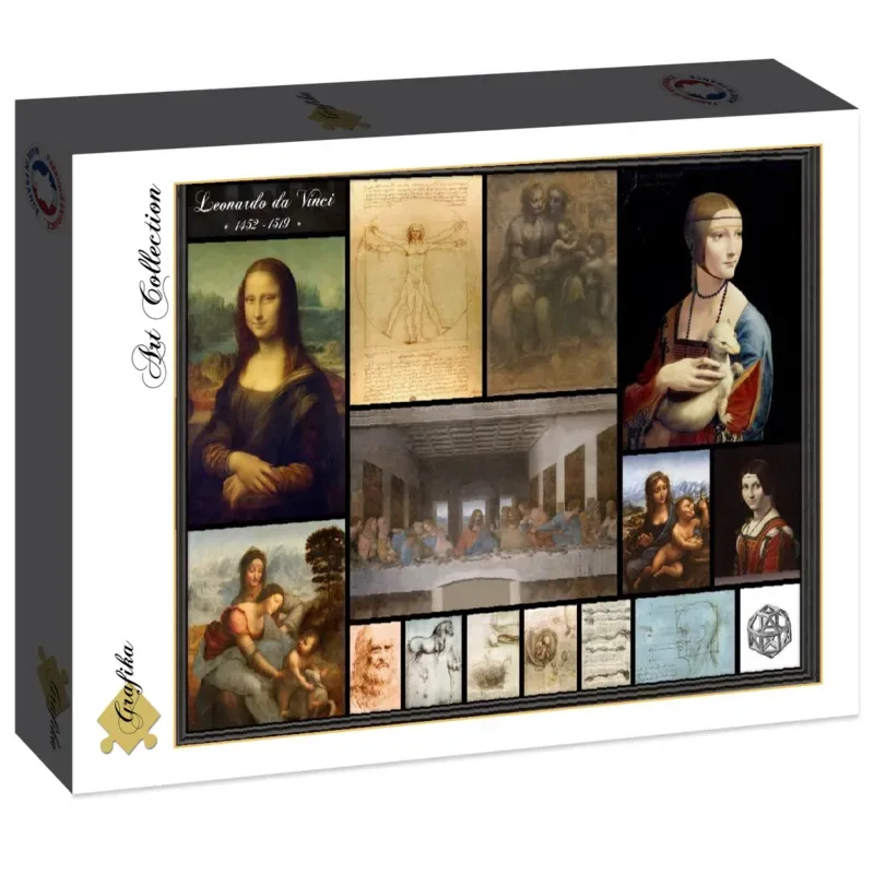 puzzel Leonardo da Vinci collage - kunst legpuzzel 2000 stukjes. from Grafika, Multicolour edition – box 2 of 2