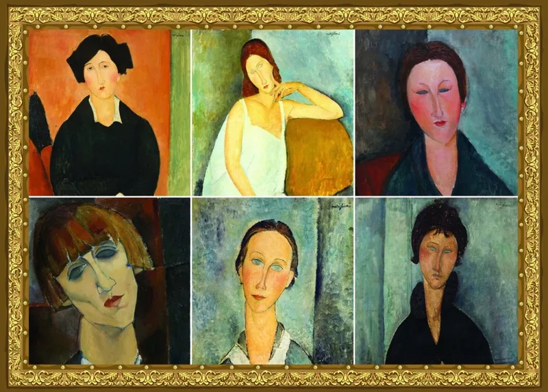 puzzel Modigliani en collage - 1500 stukjes legpuzzel. van Grafika, editie Meerkleurig – doos