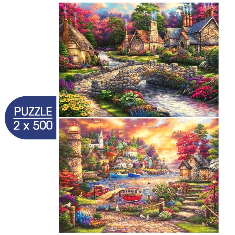 Puzzle 2 Puzzles - L'Art de Chuck Pinson - 500 bis 999 Teile von Grafika – Schachtel