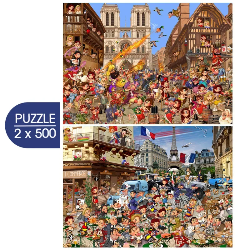 Puzzle 2 Puzzles - L'Art de François Ruyer - 500 à 999 pièces fra Grafika – æske