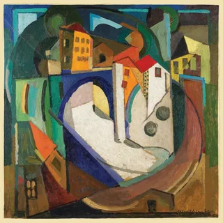 Puzzle Albert Gleizes - Paysage, 1914-1915 - 1000 pièces van Grafika – doos 1 van 2