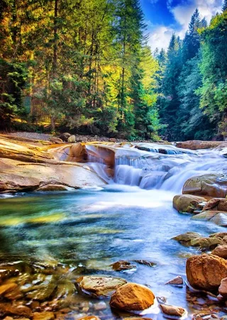 Puzzle Belle Cascade dans la Forêt - 2000 pièces von Grafika – Schachtel 1 von 2