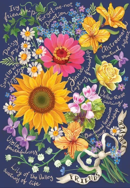 Puzzle Bouquet de l'Amitié - 1000 pièces de Grafika – boîte