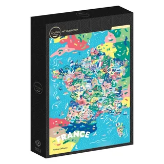 Puzzle Carte de France - 1000 pièces de Grafika – boîte 2 sur 2
