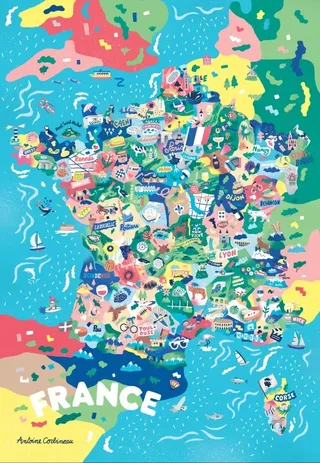 Puzzle Carte de France - 1000 pièces de Grafika – boîte 1 sur 2