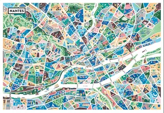 Puzzle Carte de Nantes - 1000 pièces from Grafika – box 1 of 2