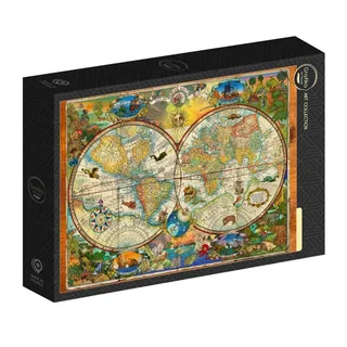 Puzzle Carte des Créatures de la Terre - 1000 pièces van Grafika – doos 2 van 2