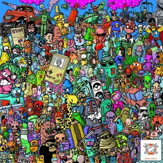Puzzle Cartoon Party - 1000 pièces van Grafika – doos 1 van 2