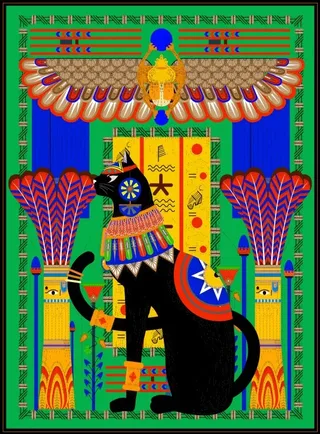 Puzzle Chat Egyptien - Vert - 2000 pièces from Grafika – box 1 of 2