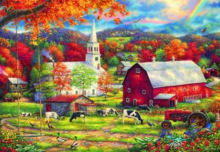 Puzzle Chuck Pinson - Country Blessings - 1000 pièces van Grafika – doos 1 van 2
