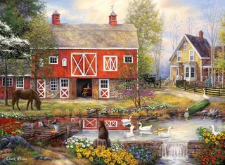 Puzzle Chuck Pinson - Reflections On Country Living - 2000 pièces de Grafika – boîte 1 sur 2