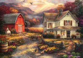Puzzle Chuck Pinson - Relaxing on the Farm - 1000 pièces de Grafika – boîte 1 sur 2